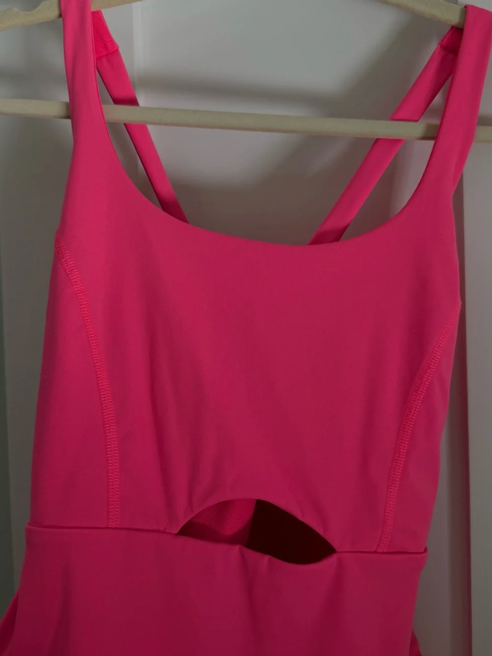 Free People Hot Pink Cutout Athletic Romper